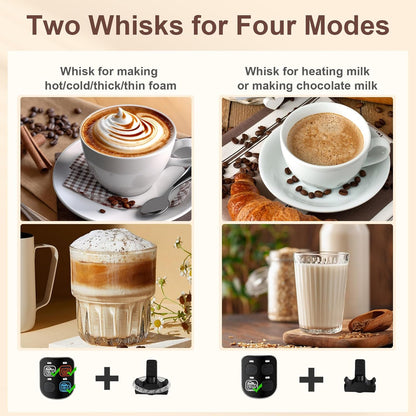 YASHE Milk Frother, 8.1 oz/240ml Milk Frother and Steamer, 4-in-1 Electric Milk Frother, Milk Steamer and Frother for Latte, Stainless Steel Milk Steamer, Easy Clean, Dense Velvety Foam