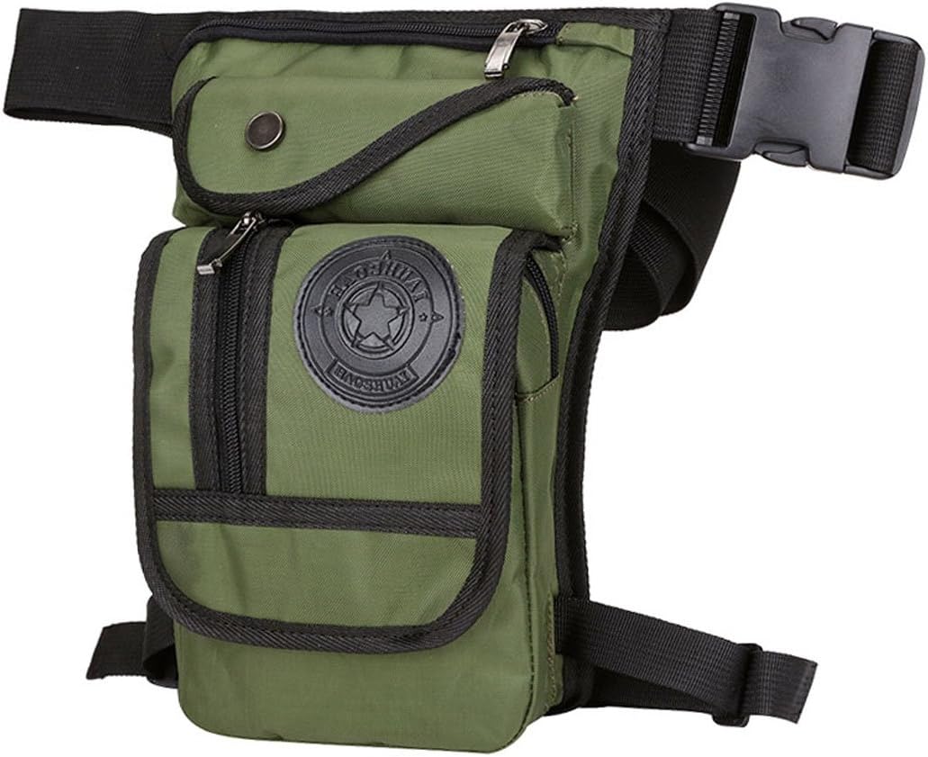 Motorcycle Drop Leg Bag Nylon Waist Pack for Men Women Travel Hiking Tactical Cycling Bike Ride Riding Crossbody Shoulder Fanny Pouch