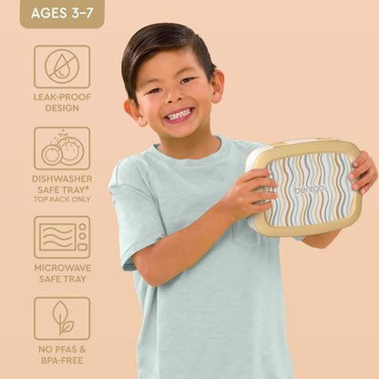 Bentgo Kids 5-Compartment Leak-Proof Bento-Style Lunch Box (Whimsy & Wonder Collection) - Ideal for Ages 3-7, Drop-Proof & Durable, Dishwasher Safe, & PFAS & BPA-Free Materials (Checker Gradient)