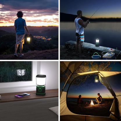 Lepro Rechargeable LED Camping Lantern, 1000LM Camping Light, 4400mAh Battery, 4 Modes Waterproof Tent Lamp for Emergency, Power Outage, Hurricane Survival Gear, USB Cable Included