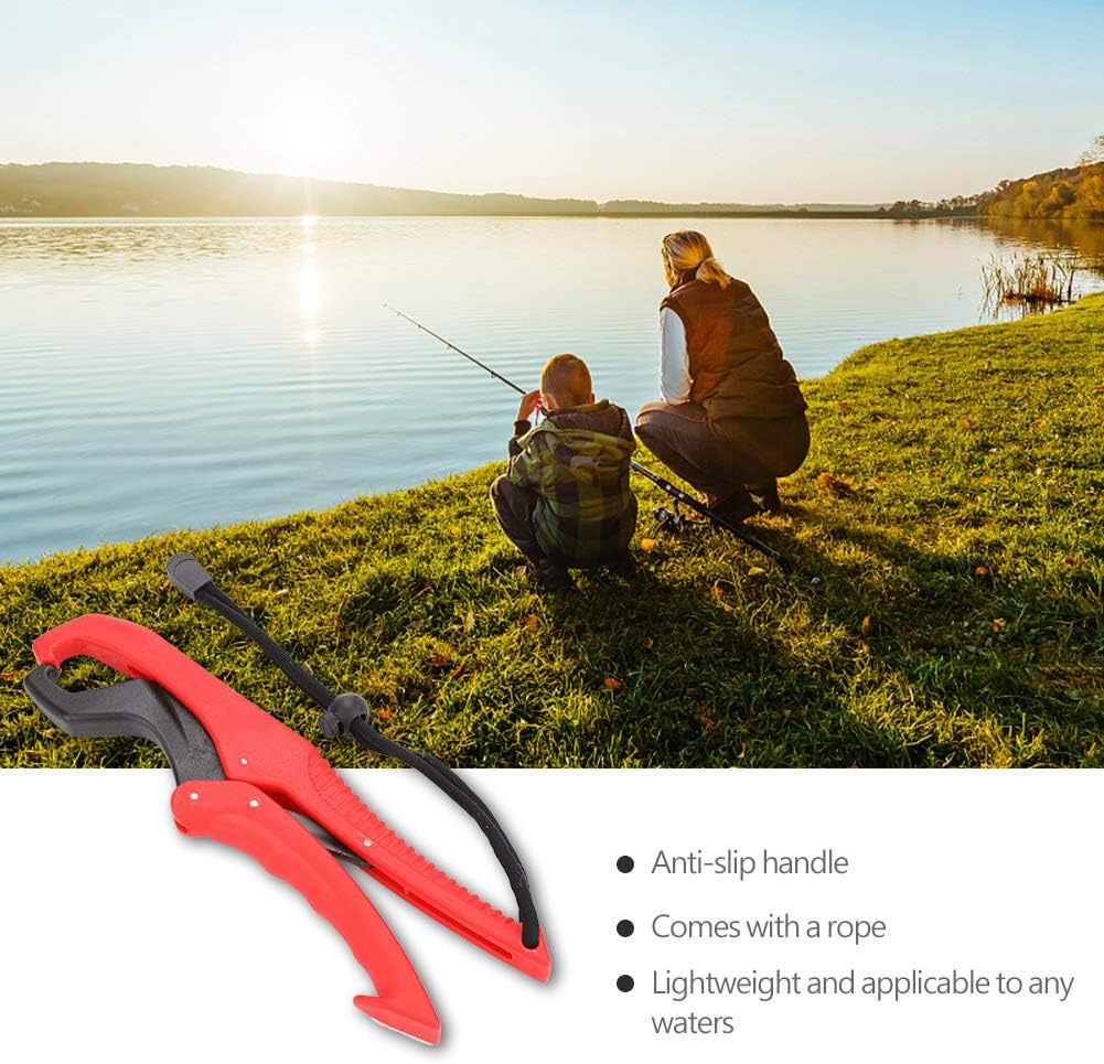 ABS Plastic Floating Fish Grip Zinc Alloy Fish Lip Gripper with Wrist Strip for Catching Fish No Hurt Auxiliary