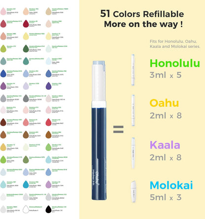 Ohuhu 48 Color Alcohol Markers Brush Tip: Double Tips Drawing Marker for Adults Artists Coloring Books Soft Tip Markers 1 Alcohol-based Marker Blender, Brush & Chisel- Honolulu Art Pen Gift - PuriLite