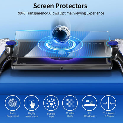 FYOUNG Carrying Case Accessories for PlayStation Portal, Full Protection Bundle with Tempered Glass Screen Protector, Protective Cover, Hard Shell Portable Travel Bag for PS5 Portal Remote Player