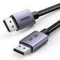 UGREEN VESA 8K DisplayPort 1.4 Cable, 8K@60Hz, 4K@144Hz, 1080P@240Hz, Support 32.4Gbps HDR, FreeSync, G-Sync, Display Port Cord Alu Braided Compatible Monitors, PC, Graphics, HDTV 6.6FT