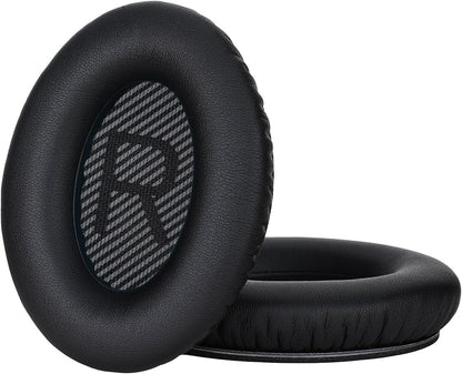 Replacement Ear Pads Earpads for Bose QuietComfort QC 2 15 25 35 Ear Cushion for QC2 QC15 QC25 QC35 SoundLink SoundTrue Around-Ear II AE2 (Black)