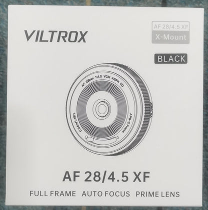 VILTROX 28mm F4.5 XF Pancake APS-C for Fuji XF, Auto Focus Wide Angle Prime Lens for Fujifilm Fuji X-Mount X-Pro2 X-Pro3 X-S10 X-T20 X-T30 XT30II X-T200 X-H2 X-H2S X-T5 X-S20 X-T50 X-M5 X-E2S