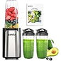 Smoothie Blender, Ganiza Blenders for Smoothies with 15-Piece Blender and Grinder Combo, 4 BPA-Free Personal Blender Cup, for Shakes, Protein Drinks, Fruit Vegetable Drink, Nuts, Spices, Coffee Beans