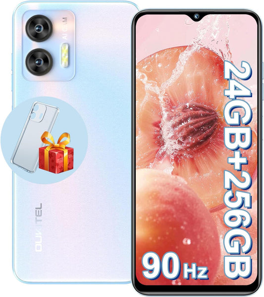 OUKITEL C36 Smartphone, Unlocked Cell Phone Canada, Android 14 Phone, 16GB+256GB/TF 1TB Expandable, 6.56'' HD+ Large Screen, 5150mAh, 4G Sim 3 Card, Fingerprint/Face Unlock Telephone, GPS