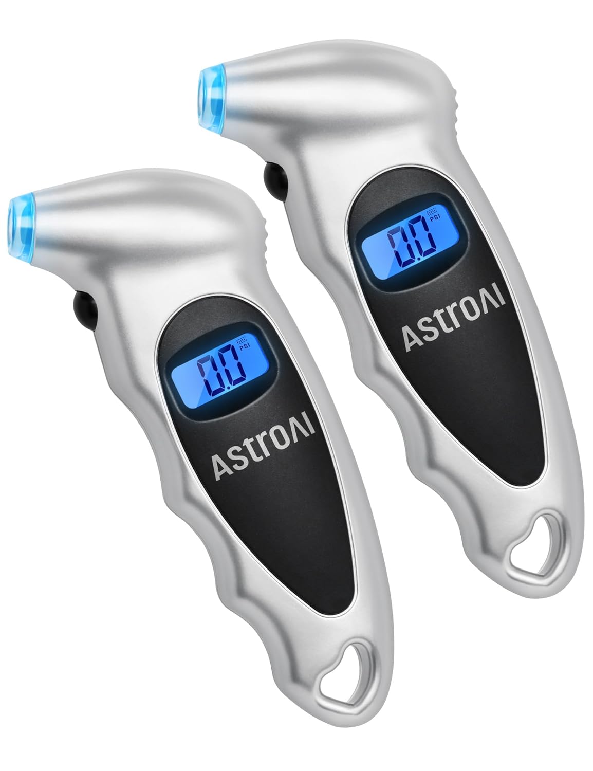 AstroAI Digital Tire Pressure Gauge with Replaceable AAA Batteries, 150 PSI 4 Settings Industrial Tire Gauge for Car Truck Bicycle Backlit LCD Non-Slip Grip Car Accessories(Black)