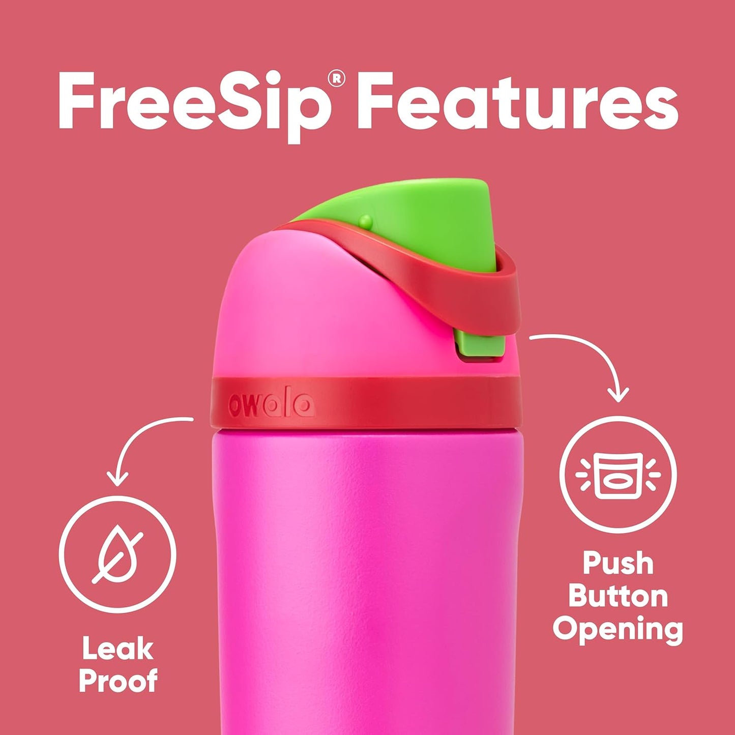 Owala Kids FreeSip Insulated Stainless Steel Water Bottle with Straw, BPA-Free Sports Water Bottle, Great for Travel, 16 oz, Celestial Sphere