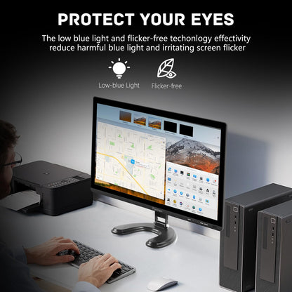 24 Inch PC Touchscreen Monitor, Built-in Speakers, 75Hz, IPS FHD 1080P Desktop Touch Screen Monitor, HDMI, VGA, USB, VESA, Computer Touch Display, Black