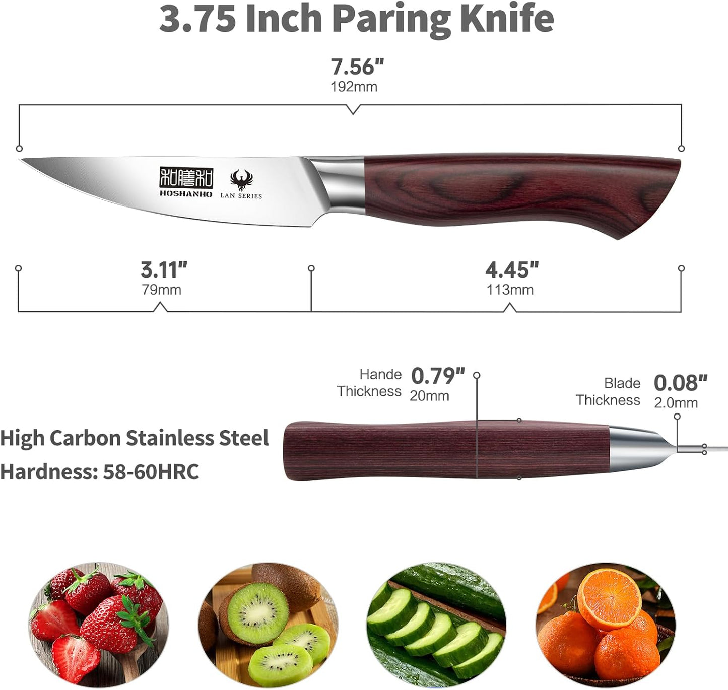 HOSHANHO Fillet Knife 7 Inch, Professional High Carbon Stainless Steel Boning Knife for Meat, Ultra Sharp Japanese Fish Fillet Knife with Ergonomic Wood Handle