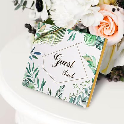 Wedding Guest Book, Sign-in Book for Wedding Reception Baby Shower Registry, Polaroid Guestbook with Gold Foil Gilded Edges - PuriLite