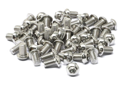 iexcell 50 Pcs M6 x 20mm Thread Pitch 1 mm Stainless Steel 304 Hex Socket Button Head Cap Screws Bolts Kit