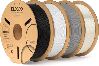 ELEGOO PLA Filament 1.75mm Black 1KG,3D Printer Filament Dimensional Accuracy +/- 0.02mm,1kg Cardboard Spool(2.2lbs) 3D Printing Filament Fits for Most FDM 3D Printers