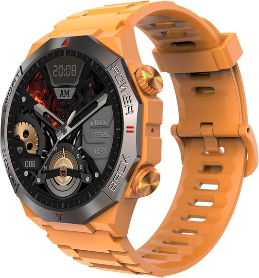 Military Smart Watches for Men with Bluetooth Call, 1.39"HD Tactical Fitness Watch, 24/7 Heart Rate Sleep Monitor, Smart Watch for Men 110+ Sport Modes,30Day,IP68 Waterproof Smartwatch for Android iOS