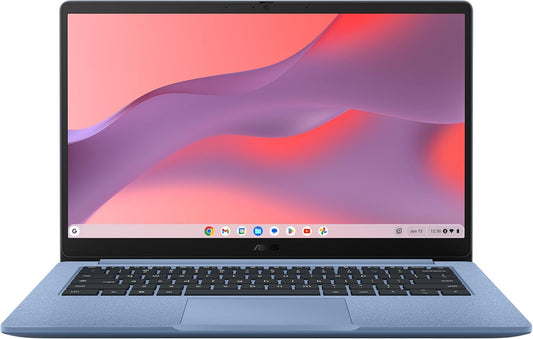 ASUS Chromebook CX14 Laptop, 14" Full HD NanoEdge Display, Intel Celeron N4500 Processor, 64GB eMMC, 4GB RAM, ChromeOS, Fabric Blue, CX1405CKA-AS01-CB