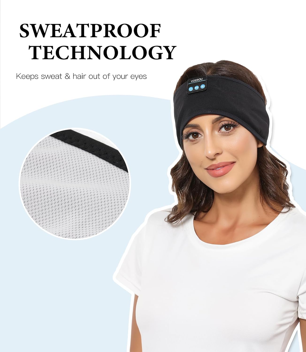 Sleep Headphones Bluetooth Headband, Voerou Wireless Sleeping Headphones Earbuds Sleep Mask with Stereo Speakers-Cool Tech Gadget for Men Women,Perfects for Sleep Workout Running Yoga Travel Insomnia