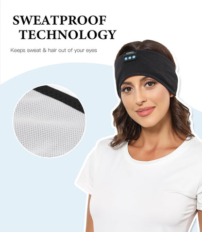 Sleep Headphones Bluetooth Headband, Voerou Wireless Sleeping Headphones Earbuds Sleep Mask with Stereo Speakers-Cool Tech Gadget for Men Women,Perfects for Sleep Workout Running Yoga Travel Insomnia