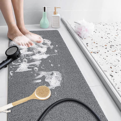 Square Shower Mat, Non Slip Bath Mat, Loofah Shower Stall Mats for Walk-in Shower, 32 x 32 Inches Shower Floor Mat with Drain, Bath Mats for Showers Bathroom, Tub, Seniors