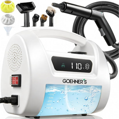 2026 Upgraded Handheld Steam Cleaner for Home & Car, 110℃/3.5 Bar High-Pressure Portable Hand Held Steamer, 30s Heat-Up, Chemical-Free Deep Cleaning for Car Detailing Grout Bathroom Kitchen