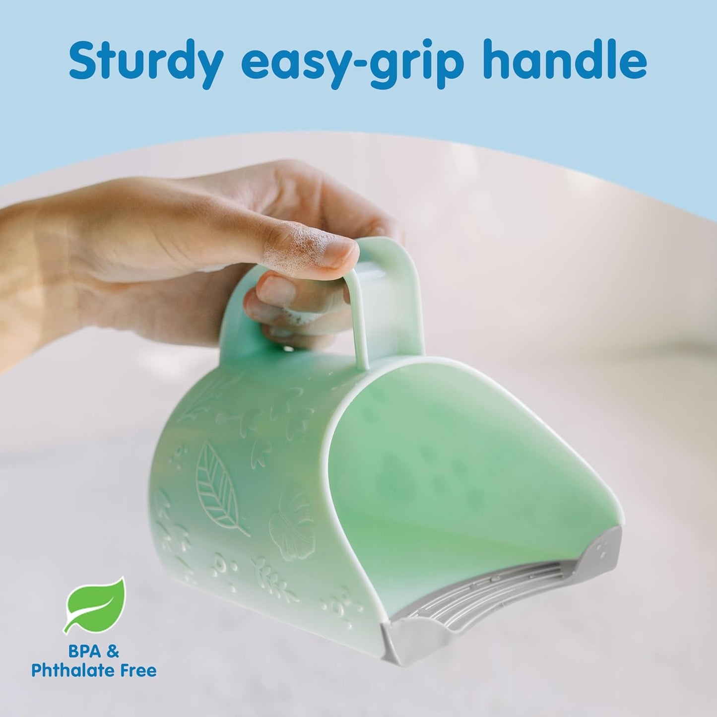 Dr. Brown's CleanUp Dino-Pour Bath Rinse Cup, 0m+, BPA Free, Certified Plastic Neutral