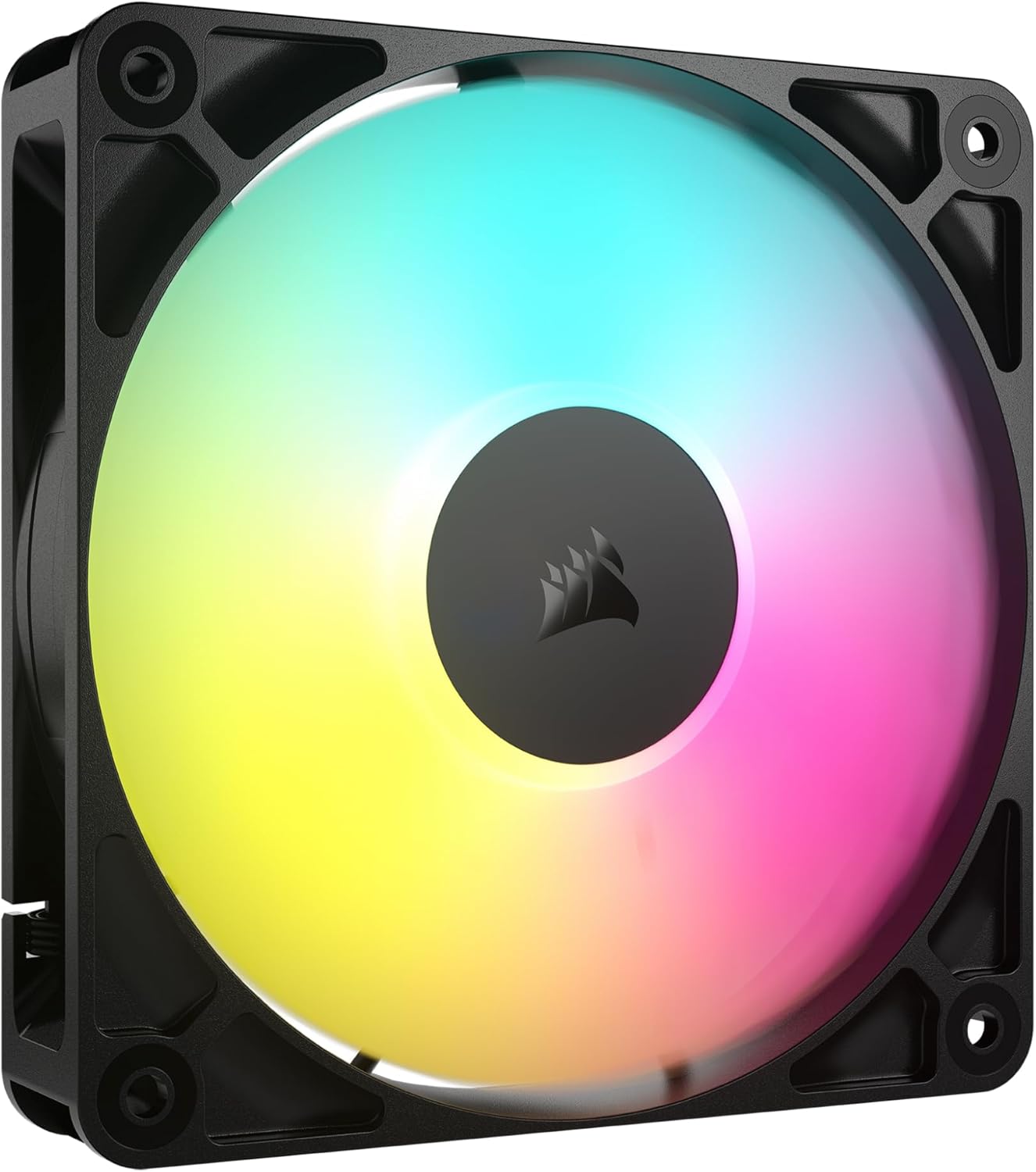 CORSAIR RS120 ARGB 120mm PWM Fan – Daisy-Chain Connection – Low-Noise – Magnetic Dome Bearing – Single Pack – White