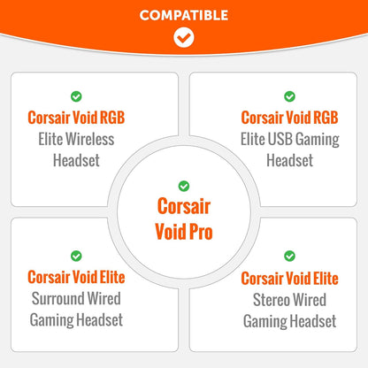 WC Upgraded Replacement Earpads for Corsair Void & Corsair Void Pro Wired & Wireless Gaming Headsets Made by Wicked Cushions | Improved Durability, Thickness, and Sound Isolation | (Red Camo)