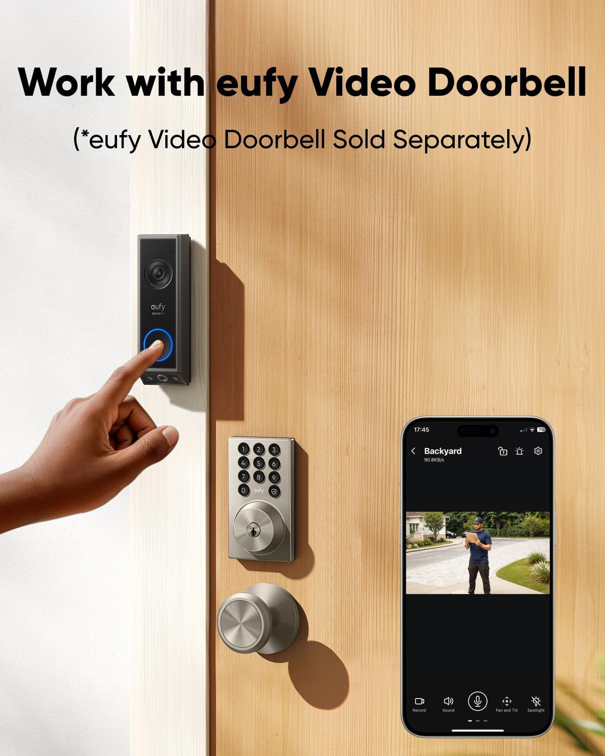 eufy Smart Lock C30, Keyless Entry Door Lock, Built-in WiFi Deadbolt, Smart Lock for Front Door, No Bridge Required, Easy Installation, App Remote Control, Auto Lock, Black