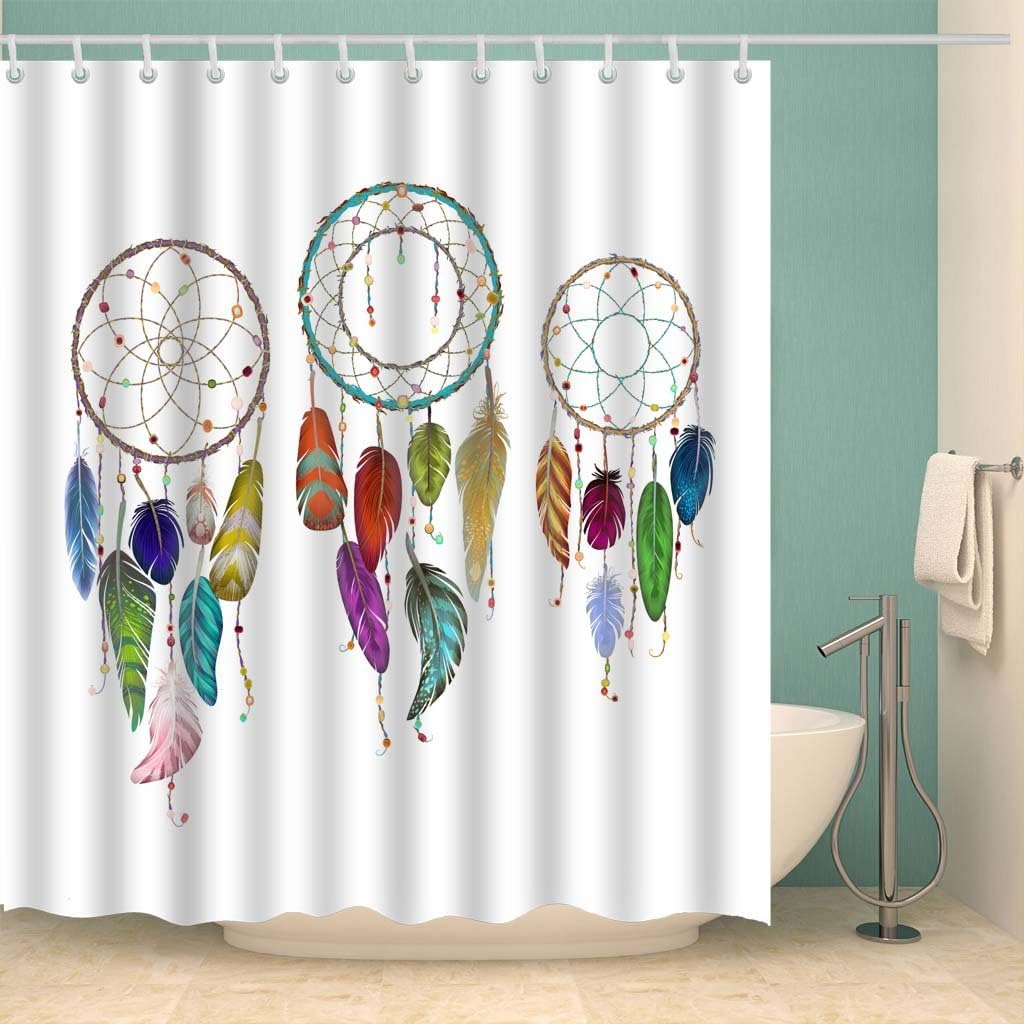 Mantto Canadian Smoky Mountain Cliff Outdoor Idyllic Photo Art Shower Curtain, National Parks Home Decor Curtain, Waterproof Polyester Fabric Bathroom Shower Curtain with Hooks 72" x 72"