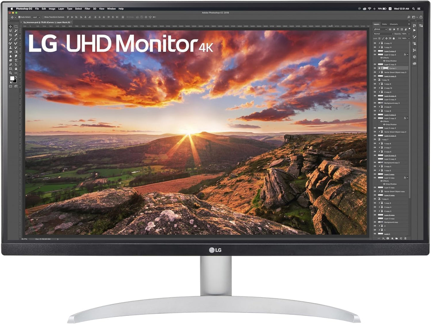 LG 27" 27BA45U-B 27" Ultrafine UHD (3840 x 2160) 4K IPS Monitor – 5ms 60Hz HDR10, DCI-P3 90%, Tilt/Height/Swivel/Pivot Adjustment, HDMI & DisplayPort, Eye Comfort, Black