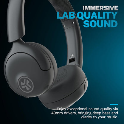 JLab Go Lux ANC Wireless Headphones, Cloud White, Hybrid Active Noise Cancelling, Premium On-Ear Bluetooth Headset, Customizable Sound, Be Aware Mode, Cloud Foam Comfort, Multipoint Connection