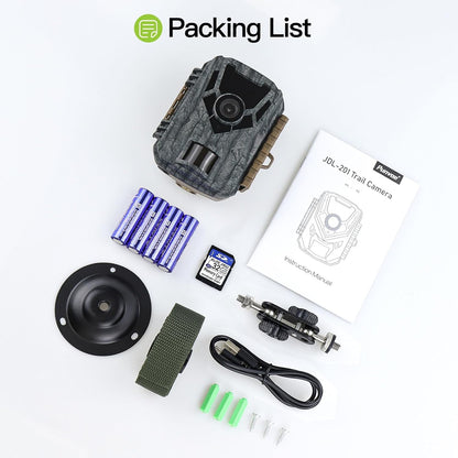 Trail Camera 2 Pack 36 MP 2.7K Game Camera 32GB Memory Card 8 Batteries with 0.2s Trigger Time 120°Wide-Angle Motion Night Vision 2.0" LCD Screen IP66 Waterproof, Wildlife Camera for Monitoring