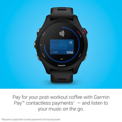 Garmin Forerunner® 255 Music, GPS Running Smartwatch with Music, Advanced Insights, Long-Lasting Battery, Black, 46 MM
