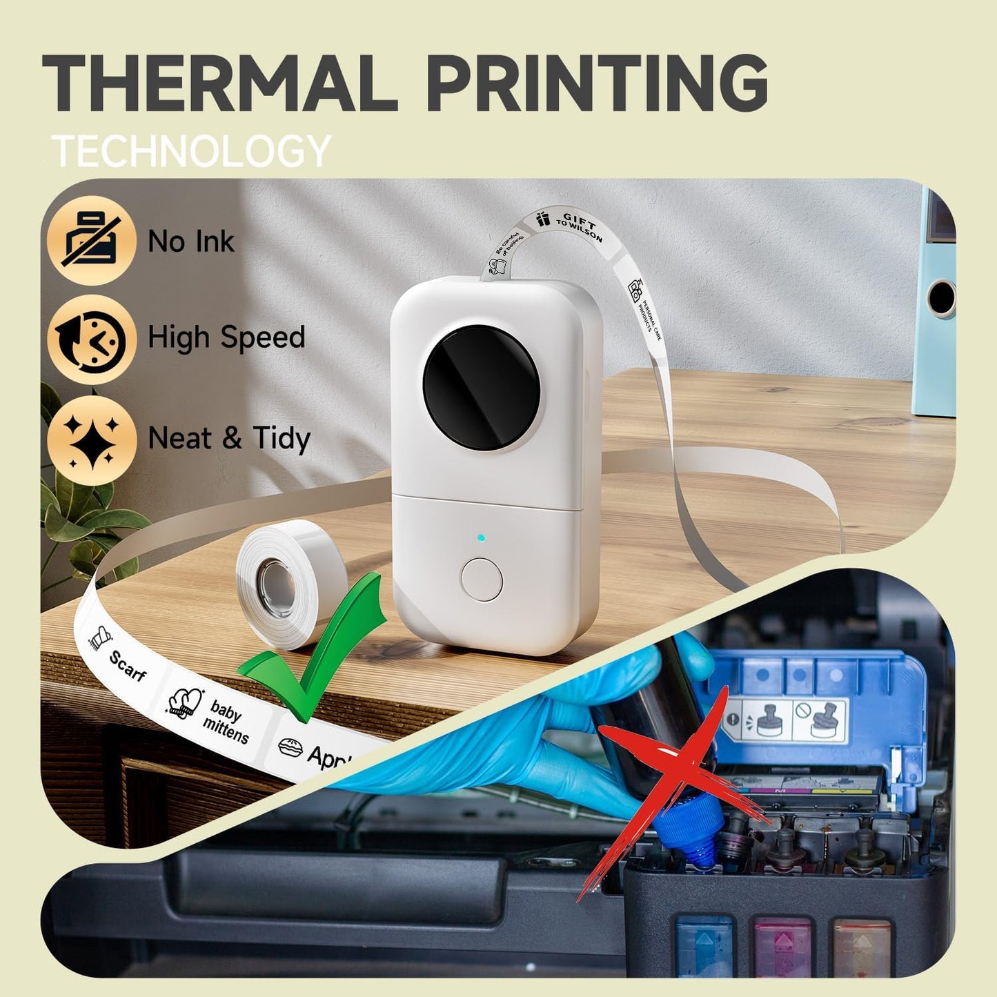 Phomemo Label Maker Machine, D30 2024 Upgrade Version Bluetooth Portable Label Markers,Sticker Printer,Labeler for School Office Home Organized,for Android iOS (USB Rechargeable)