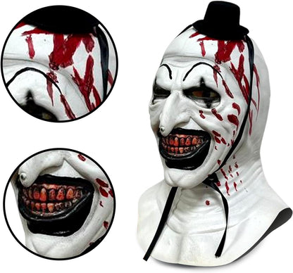 Adult Terrifier Mask Art the Clown Costume Mask Scary Halloween Killer Clown Headgear Cosplay Costume Props