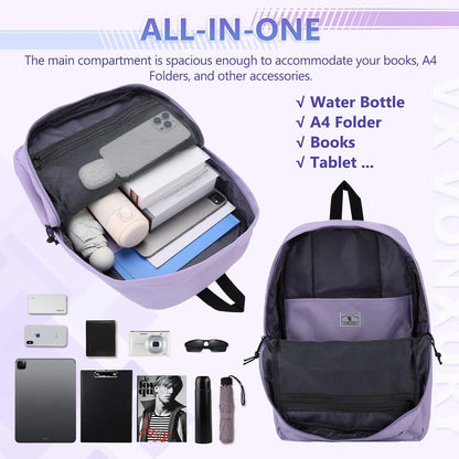 School Backpack for Kids,Lightweight Water Resistant Work Travel Backpack for Women Men Teens VONXURY