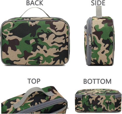 FlowFly Kids Lunch Box Insulated Soft Bag Mini Cooler Back to School Thermal Meal Tote Kit for Girls, Boys, Black