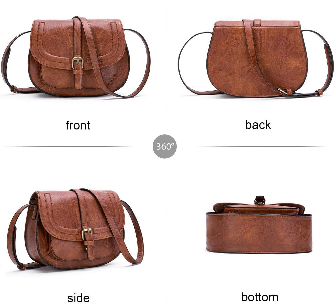 Crossbody Bags for Women Small Over the Shoulder Saddle Purses and Boho Cross body Handbags,Vegan Leather