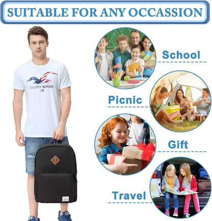 VASCHY Lightweight School Backpack for Women with Sleeve for 14" Laptop