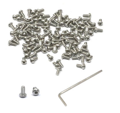 iexcell 50 Pcs M6 x 20mm Thread Pitch 1 mm Stainless Steel 304 Hex Socket Button Head Cap Screws Bolts Kit