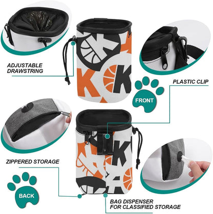 Osbang Dog Treats Pouch Pet Training Bag Dog Walking Bag Carry Kibble Snacks Toys for Dog Training Reward (Man 4.7 * 4 * 5.1 Inches)