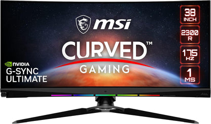 MSI Optix MAG342CQR 1500R Curvature 21:9 Aspect Ratio Narrow Bezel 1ms 3440x1440(UWQHD) 144Hz Refresh Rate Tilt/Swivel/Height/Pivot Adjustment 34" AMD Freesync Gaming Curved Monitor, Black, Pack of 1