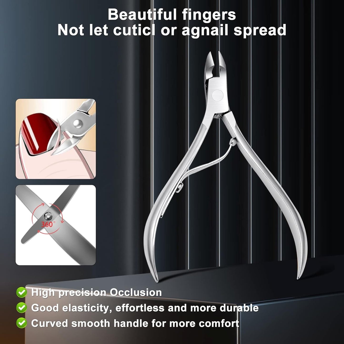 Manicure Set，30 in 1 Mens Set Professional，Nail Clipper for Men，Mens Nail Grooming Kit，Andrea Kit Women，Nail Care Women，with Luxury Leather Bag (Black)