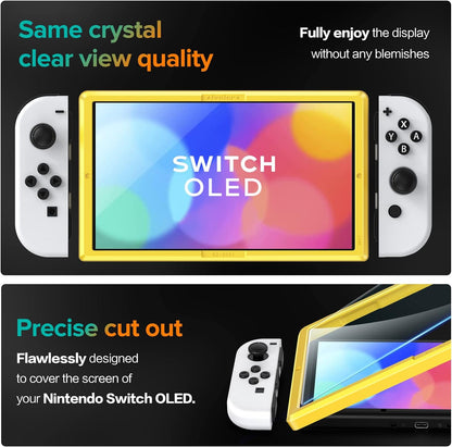 ivoler 4-Pack Screen Protector Tempered Glass for Nintendo Switch 2 Model 2025 with [Alignment Frame] Accessories Transparent HD Clear Anti-Scratch Screen Protector for Nintendo Switch 2, 7.9-Inch