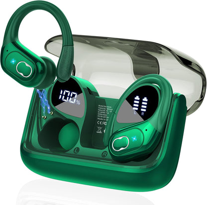 STECEi Wireless Earbuds 75hrs Bluetooth 5.4 Headphone Sport, Bluetooth Earbuds HiFi Stereo Over Ear Bud with Earhooks, ENC Noise Cancelling Mic, IP7 Waterproof Wireless Earphone for Workout/Running
