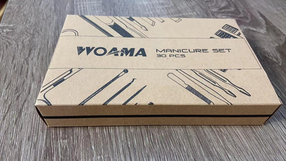 WOAMA Manicure Set 30 in 1 Nail Clipper Set Nail Kit for Women Men Stainless Steel Manicure Kit Professional with Travel Case
