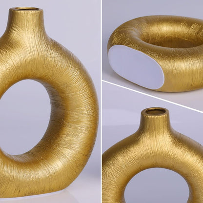 Purilite Select Gold Ceramic Vase Set of 2