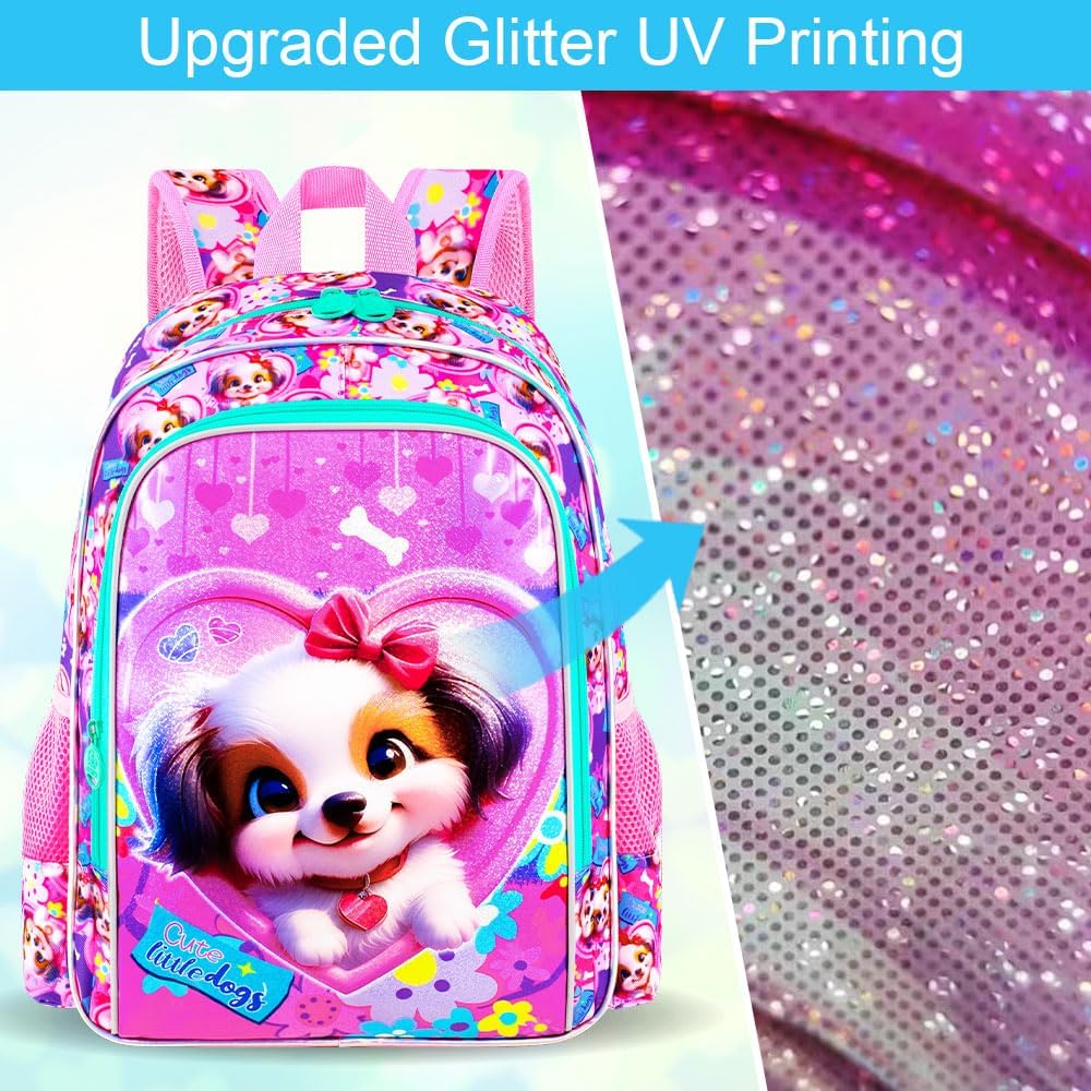3pcs Backpack for Boys and Girls, 16” Kids Kindergarten Bookbag with Lunch Box, Cute Elementary Backpacks for Boy Girl