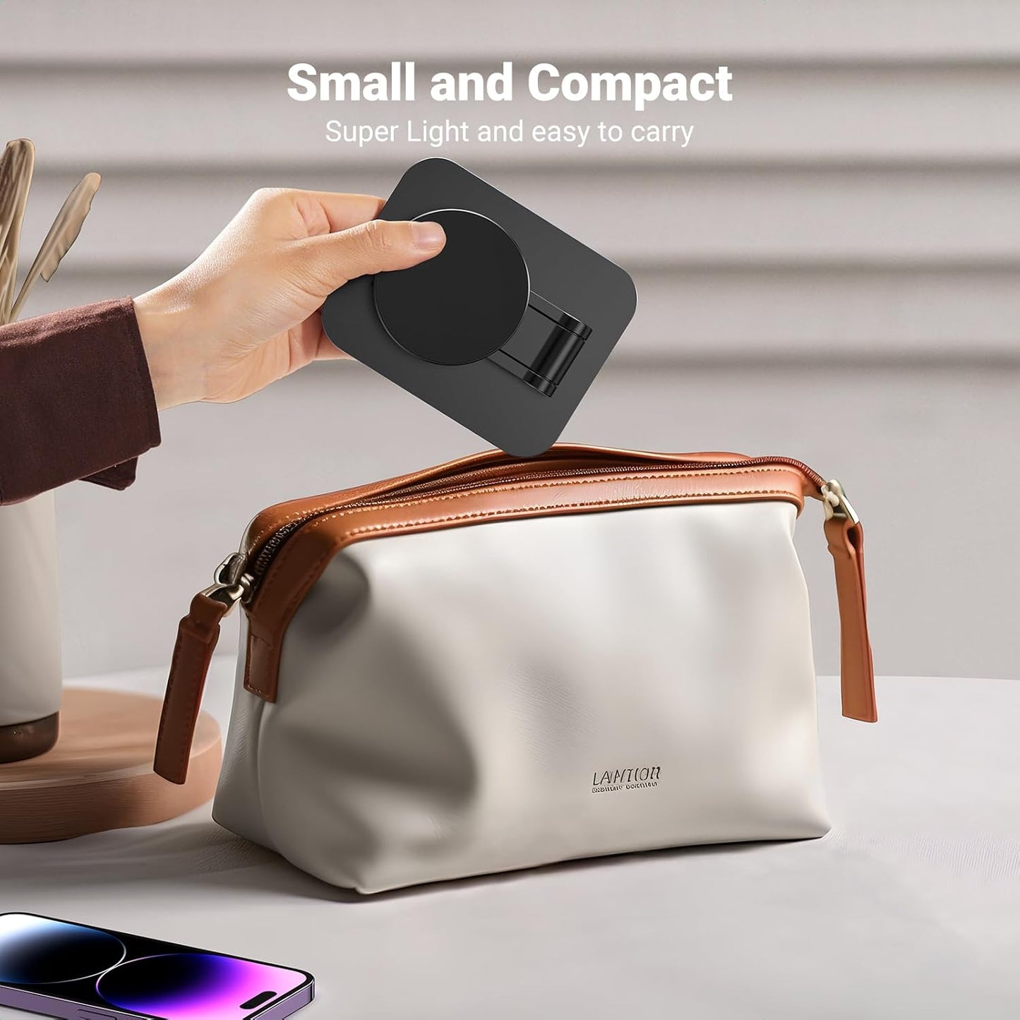 UGREEN Magnetic Phone Stand Compatible with MagSafe, Angle Adjustable Aluminum Holder for Desk, Thick Base Compatible for iPhone 16 15 14 13 12 Pro